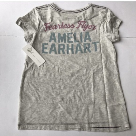 NWT Peek Amelia Earhart Graphic Tee Size 10 - Picture 3 of 4